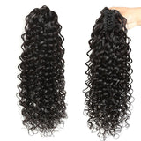 Queue de cheval Ponytail Noir à Pince Naturel Remy Hair Deep Wave