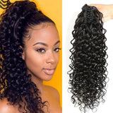 Queue de cheval Ponytail Noir à Pince Naturel Remy Hair Deep Wave