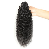 Queue de cheval Ponytail Noir à Pince Naturel Remy Hair Kinky Curly