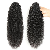 Queue de cheval Ponytail Noir à Pince Naturel Remy Hair Kinky Curly