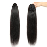 Queue de cheval Ponytail Noir à Pince Naturel Remy Hair Straight