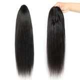 Queue de cheval Ponytail Noir à Pince Naturel Remy Hair Yaki Straight