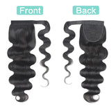 Queue de cheval Ponytail Noir Ruban Magique Remy Hair Body Wave