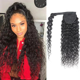 Queue de cheval Ponytail Noir Ruban Magique Remy Hair Water Wave