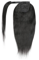 Queue de cheval Ponytail Noir Ruban Magique Remy Hair Yaki Straight Déstockage