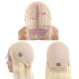 T-Lace Raide Blond Platine