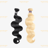 Tissage Body Wave Brun Foncé ou Blond Platine