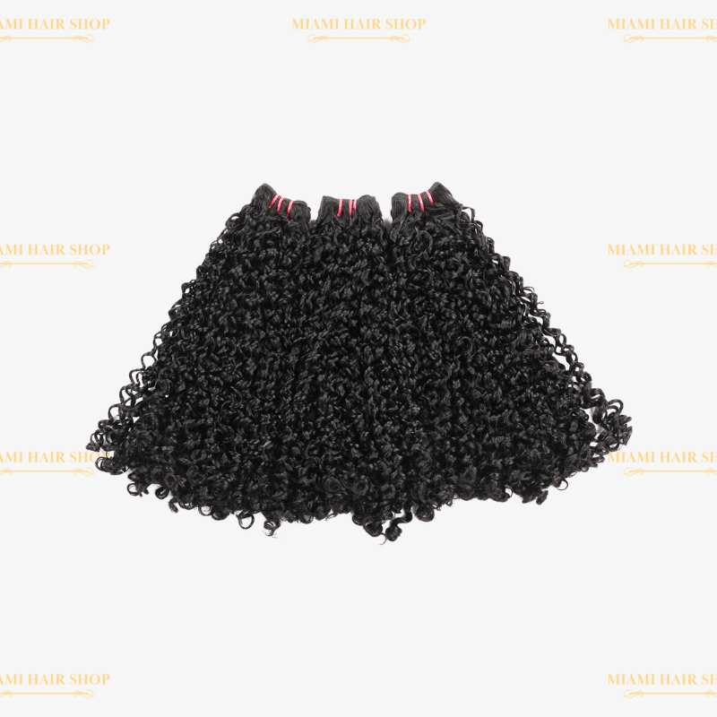 3 double drawing packets virgin hair human hair - pixie curly – Miami ...