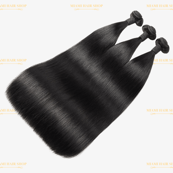 3 double drawing packets Virgin Human Hair Hair - Straight – Miami Hair ...