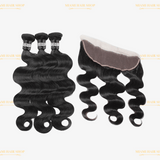 3 Paquets de Tissage + Lace Frontal Body Wave 13x4