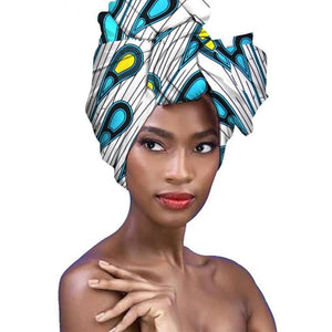 Foulard turban batik africain KESHIA Wax 475 90*110CM