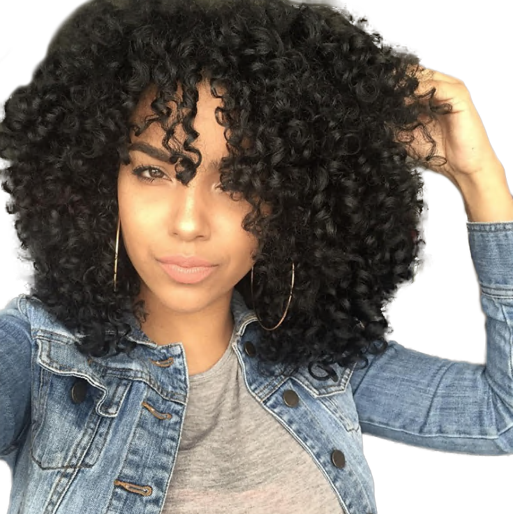 Perruque Black Kinky Curly Synthétique