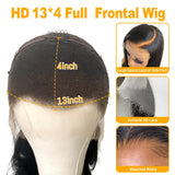 Wear & Go Type 4A Edges Wig 13x4 Skinlike Real HD Lace Frontal Closure Wig Body Wave 5x5 Lace Closure Wig 24inches 180%