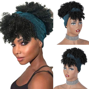 Perruque Turban Blue(with fringe)
