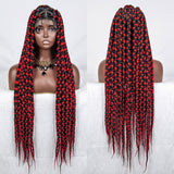 WH29--033 LACE Braids wig Synthétique 1B/Red